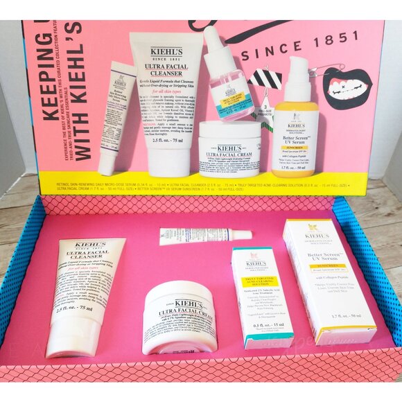 Kiehl’s Keeping Up With Kiehl’s Holiday Vault Set Cleanse Hydrate Treat Protect - Picture 2 of 13